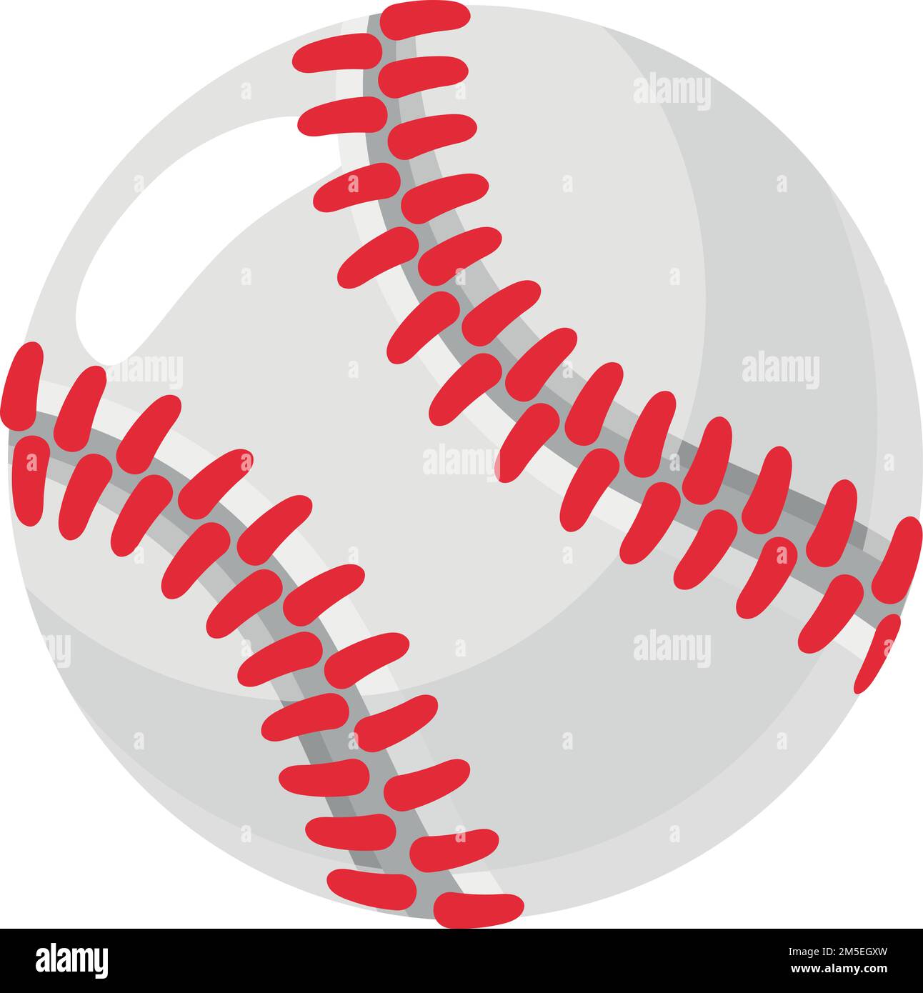 Icono de pelota de béisbol. Signo de juego de deporte de dibujos animados Imagen Vector de stock