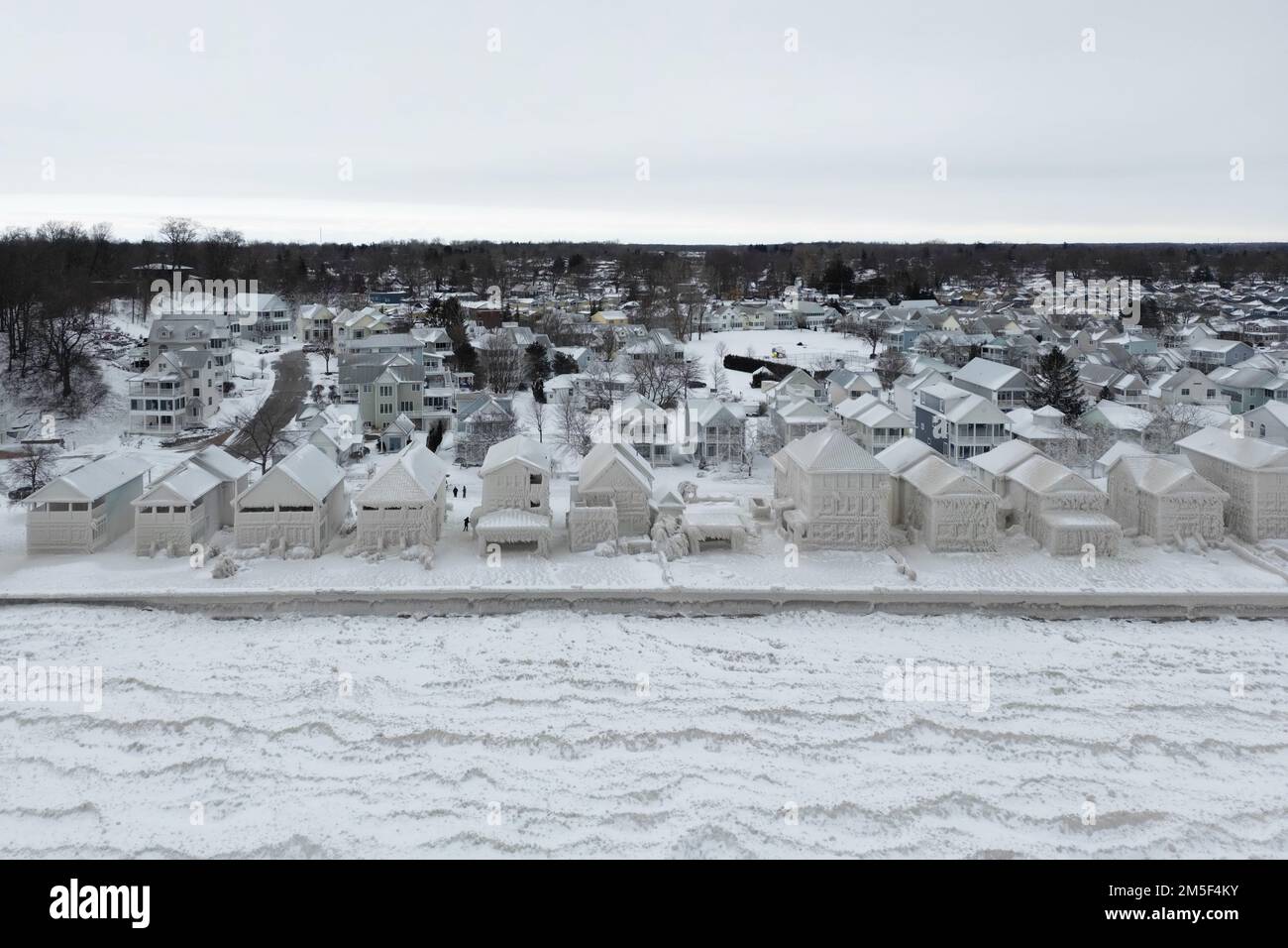 27 de diciembre de 2022, Fort Erie, Canadá Las casas a lo largo de las