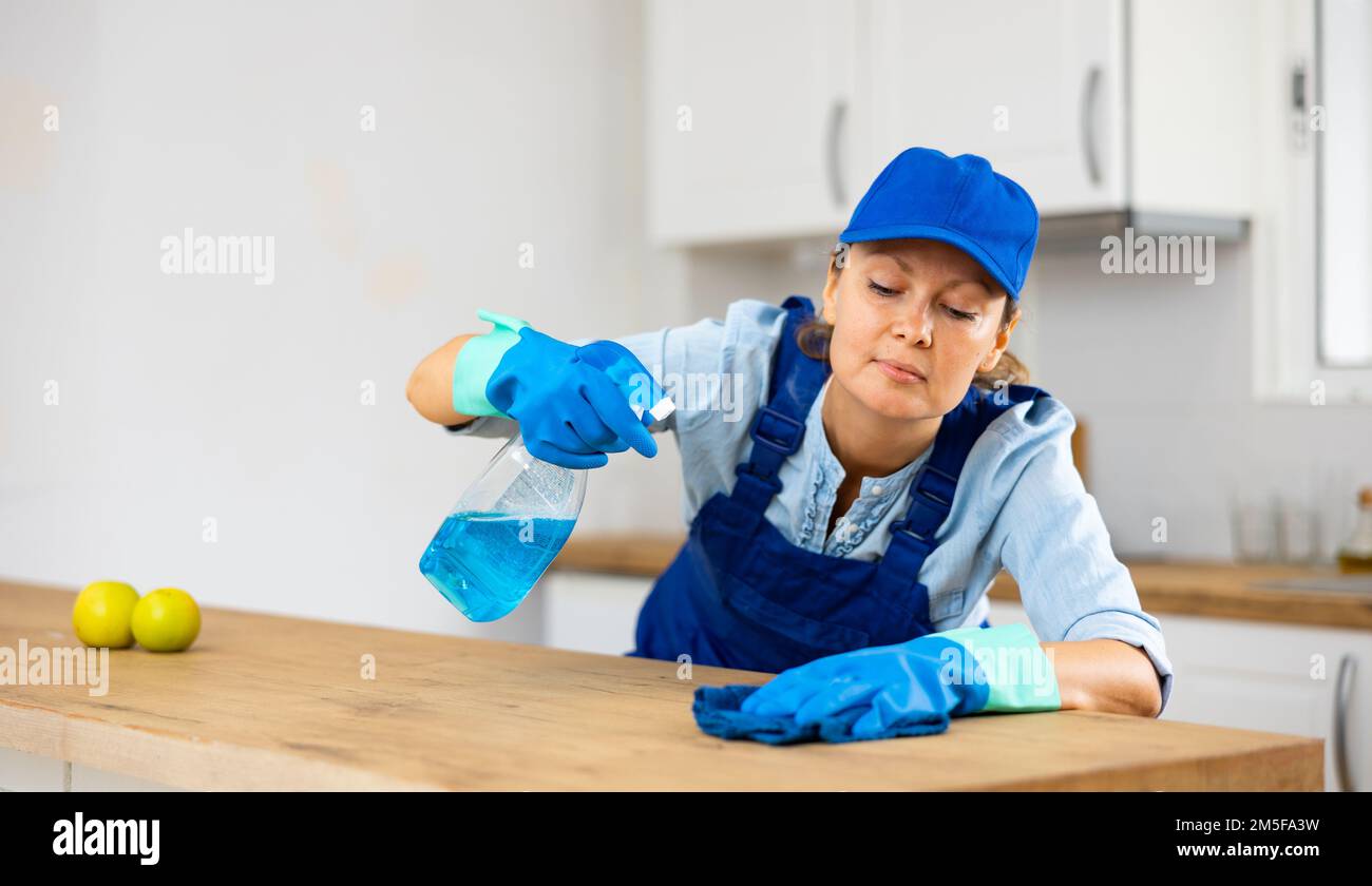 Cierre Del Cuidador Del Hogar Con Aspiradora Moderna De Lavado Y