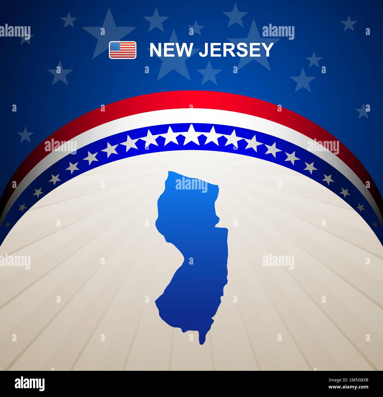 Mapa de Nueva Jersey antecedentes vectoriales Ilustración del Vector