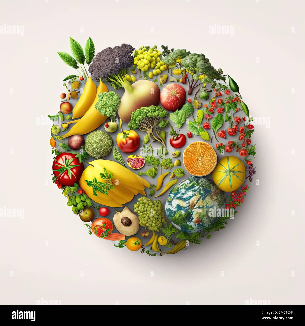 tierra hecho con frutas y verduras Fotografía de stock Alamy