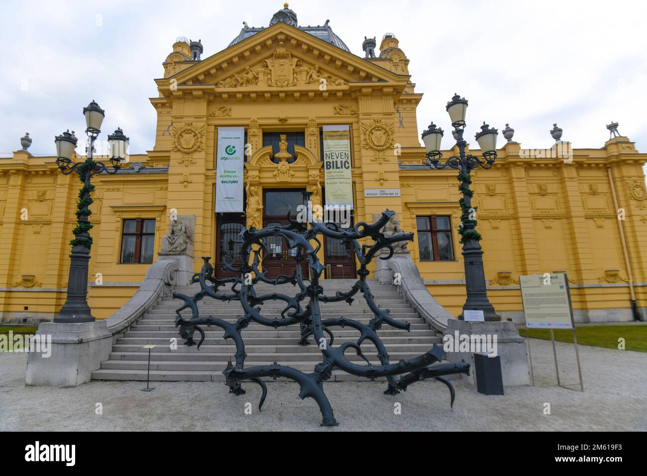 Pabellón de Arte en Zagreb, Croacia Foto de stock