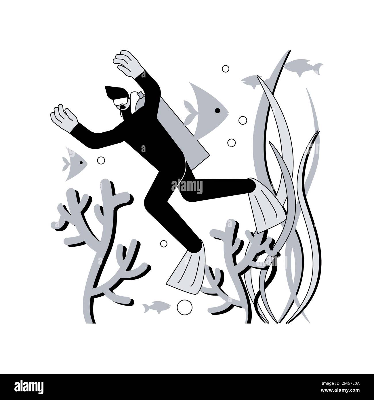 Escuela de buceo concepto abstracto ilustraci n vectorial. Clase