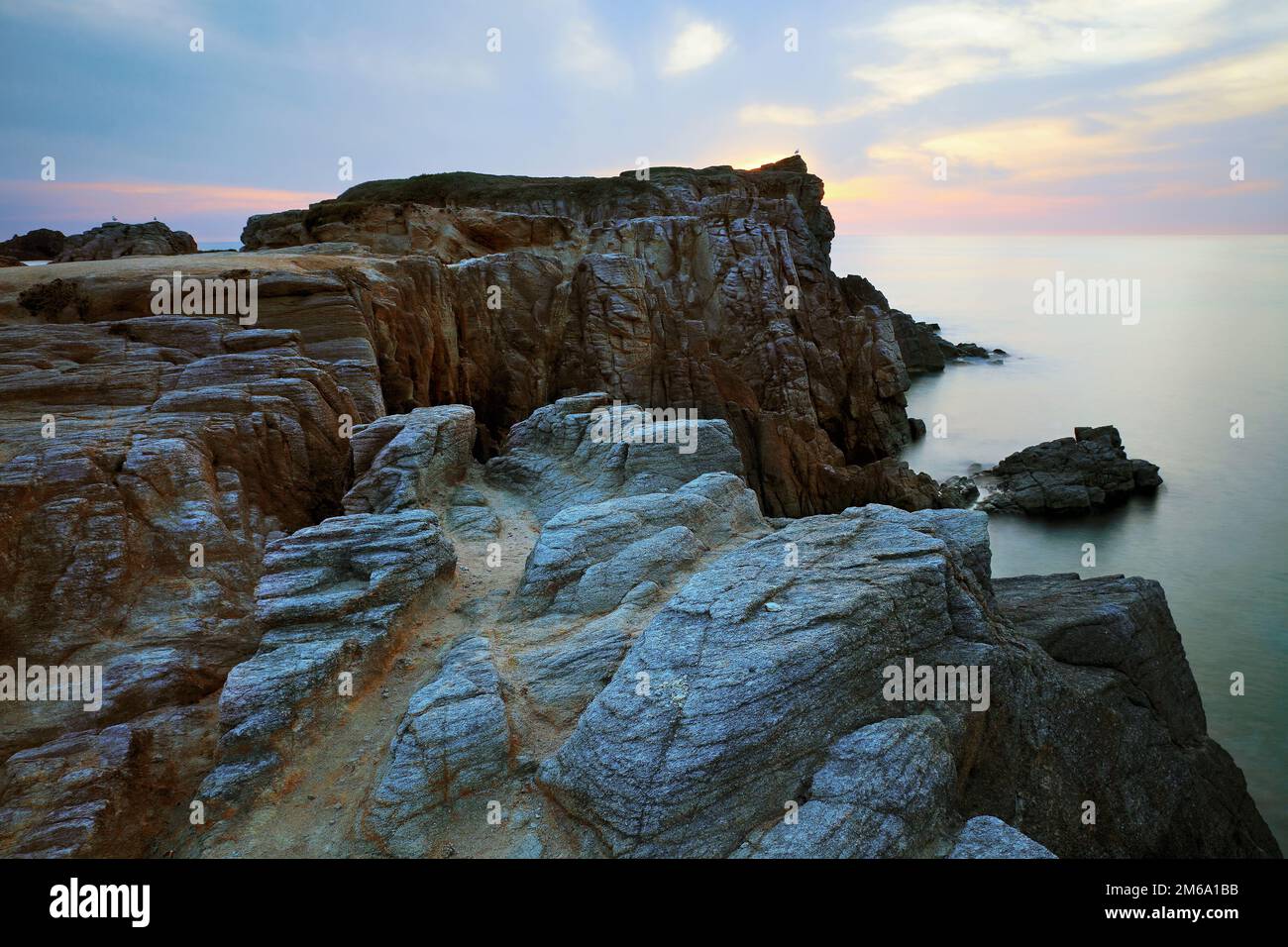 Cote Sauvage, Quiberon Halbinsel, Bretaña, FRANCIA Foto de stock