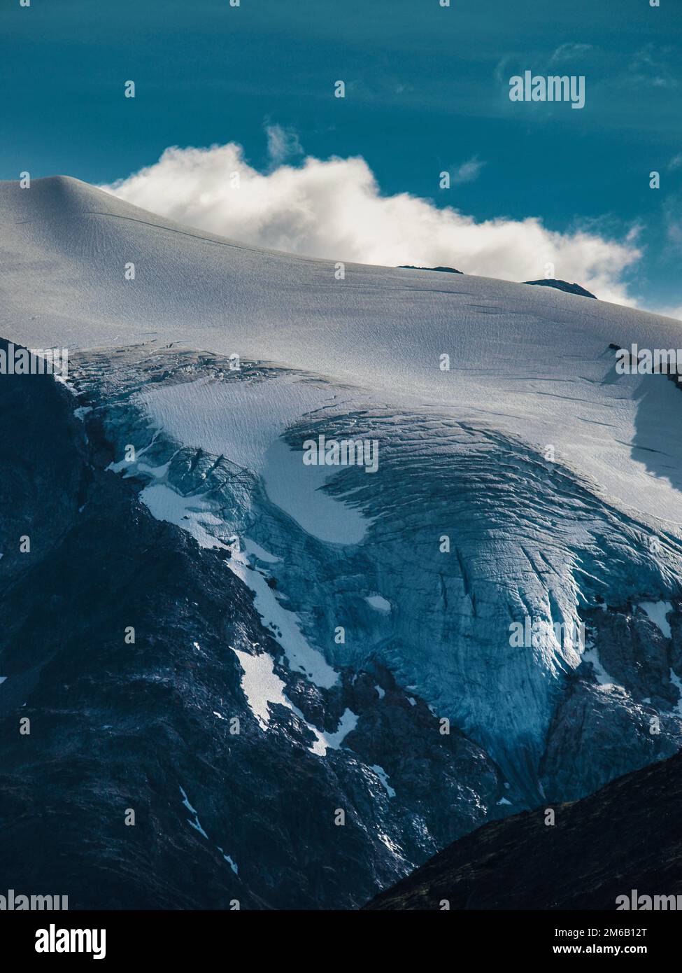 Montaña, nieve, glaciar, Alaska Foto de stock