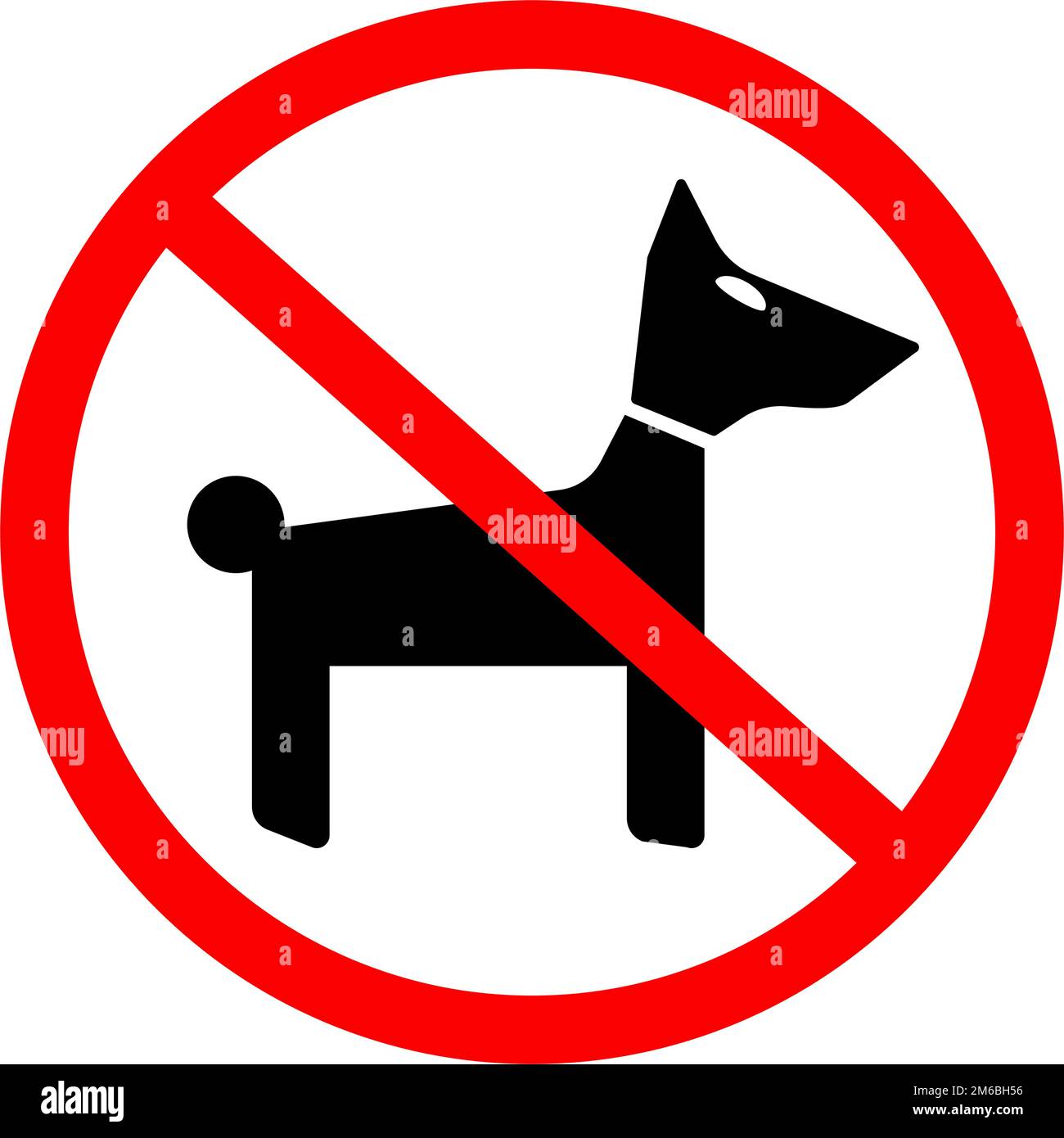 Señal de no se permiten mascotas. Icono de no animales permitidos. Vector editable. Ilustración del Vector