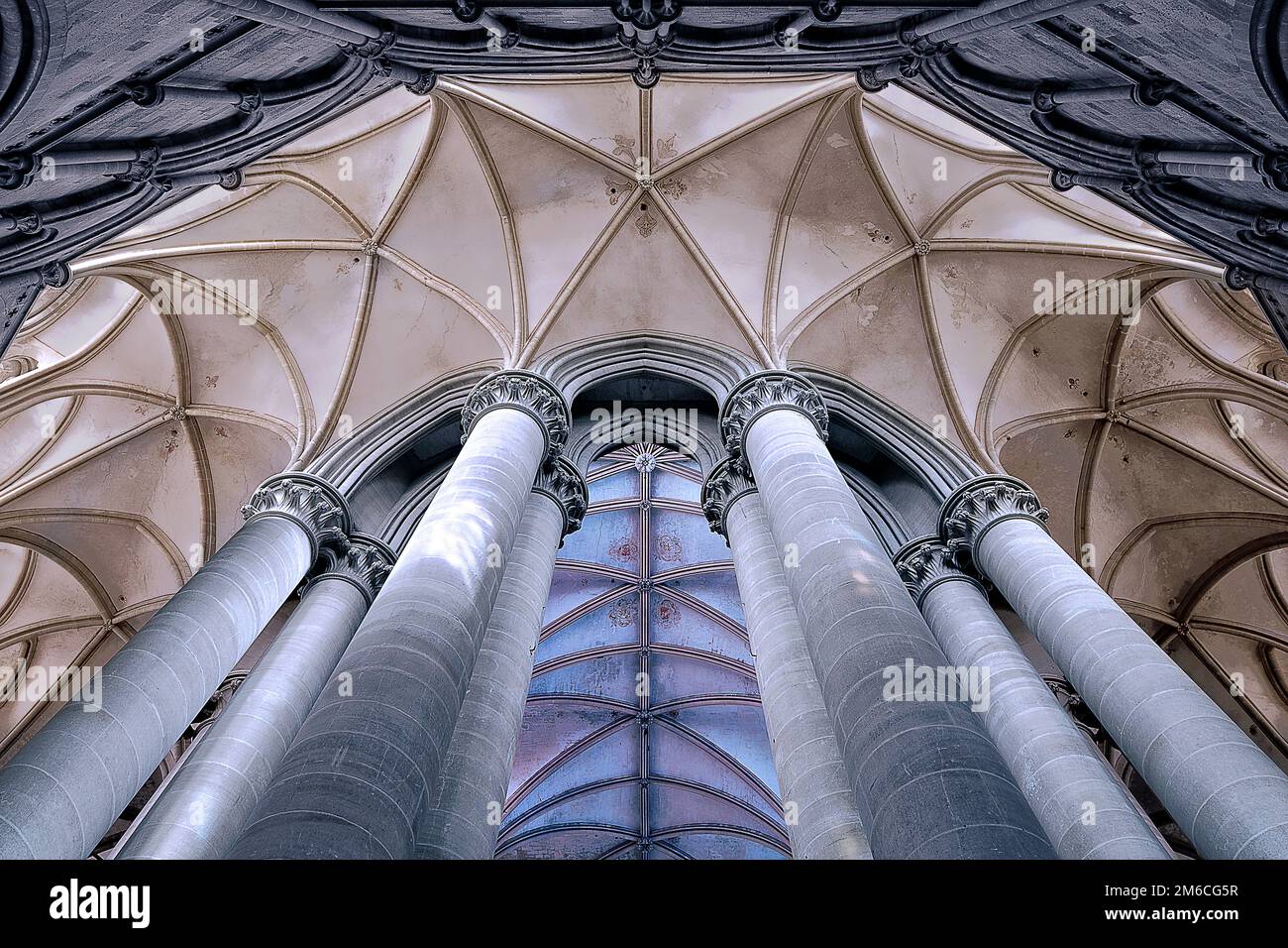 Kathedrale Notre-Dame de Coutances, Normandía, Francia Foto de stock