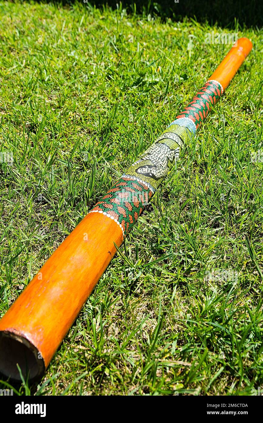 Didgeridoo - instrumento de música aborigen tradicional de Australia  Fotografía de stock - Alamy
