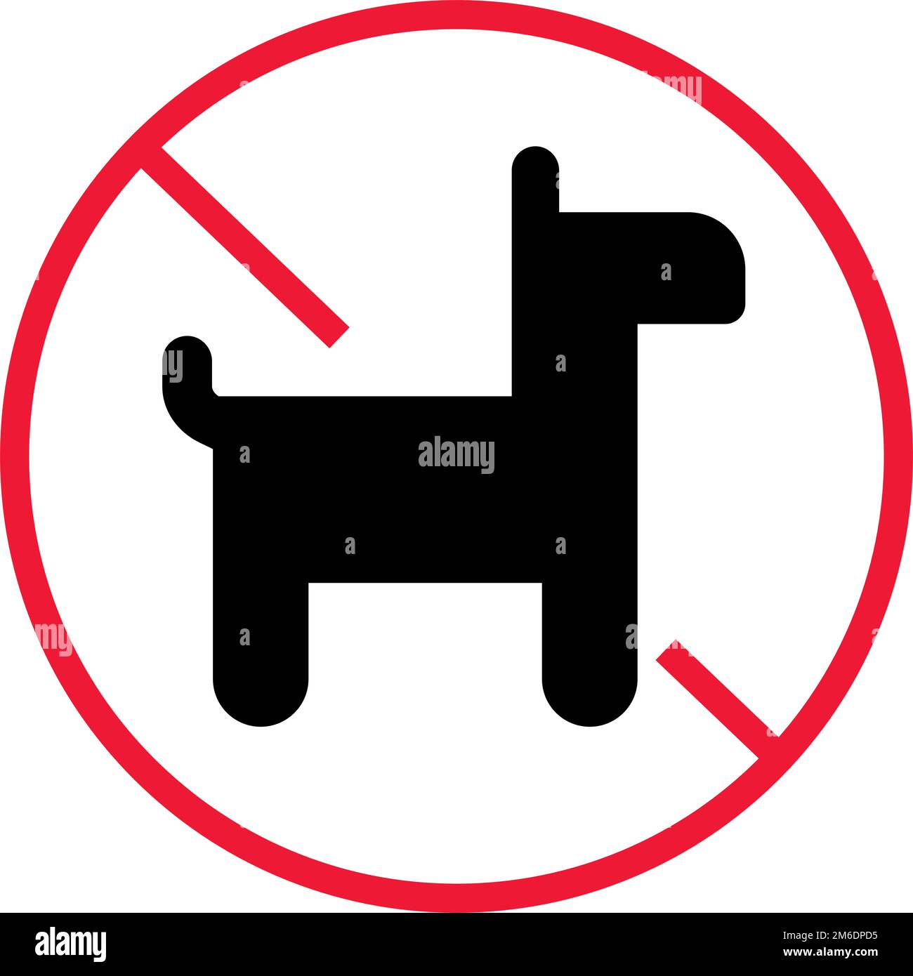 Prohibición de animales. Restricciones de animales. Vector editable. Ilustración del Vector