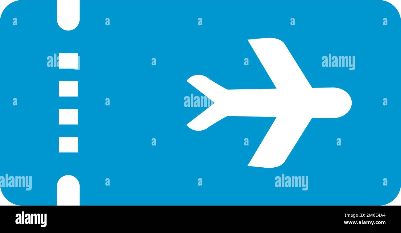 Icono de billete de avión. Billete de viaje. Billete de avión. Vector editable. Ilustración del Vector