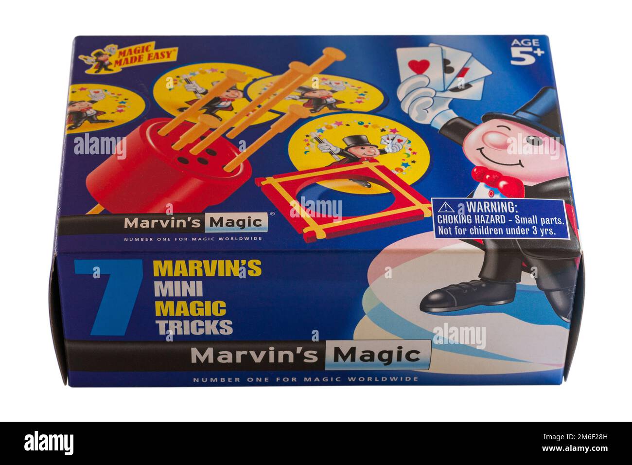 Magia de Marvins - 7 mini trucos de magia de Marvin para la edad 5+ en caja aislada sobre fondo blanco Foto de stock