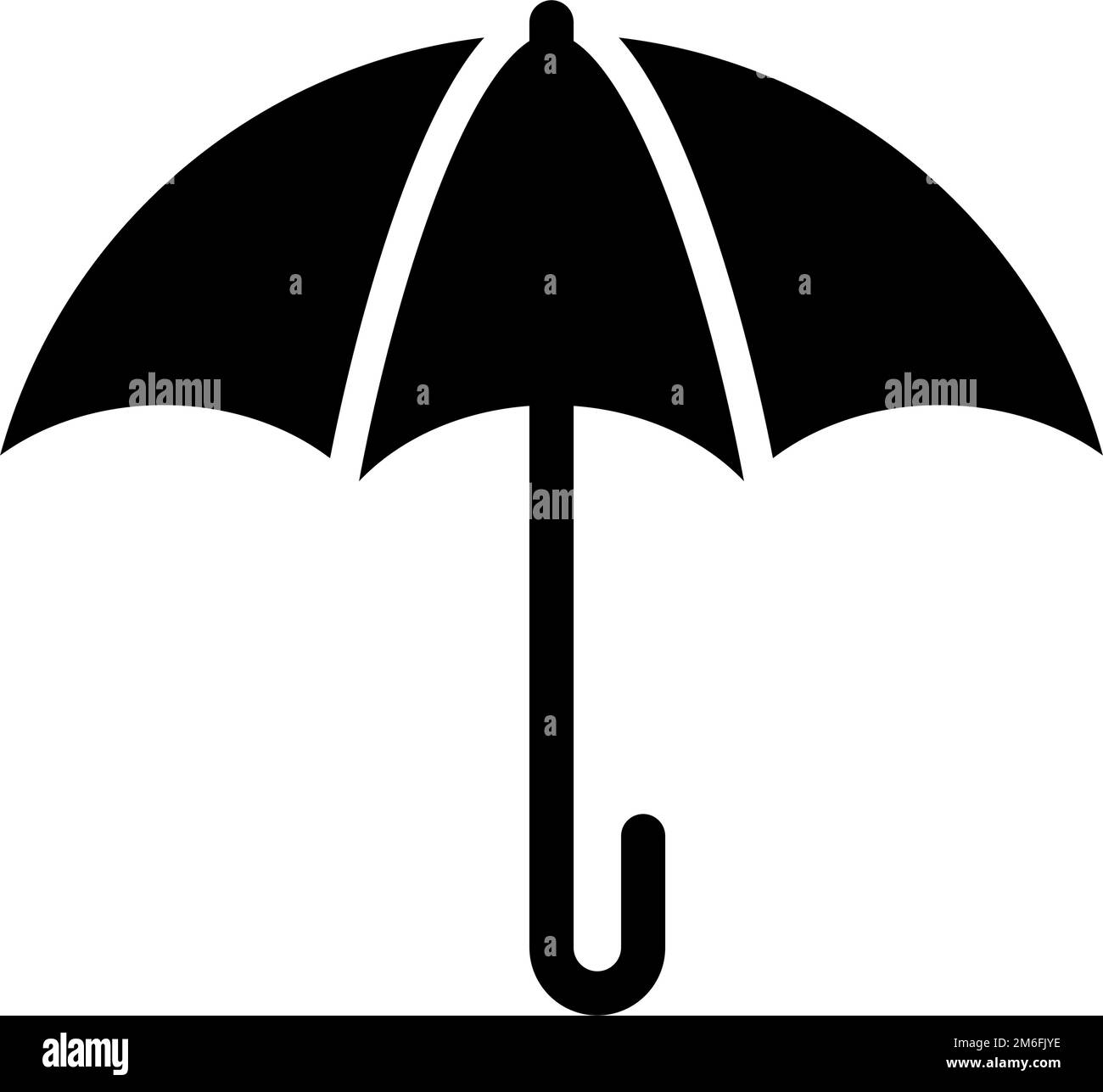 Icono de silueta de paraguas. Sombrilla. Vector editable. Ilustración del Vector
