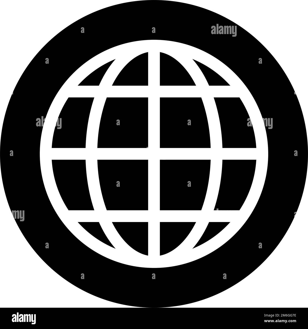 Icono de silueta redonda del navegador web. Internet. Vector editable. Ilustración del Vector