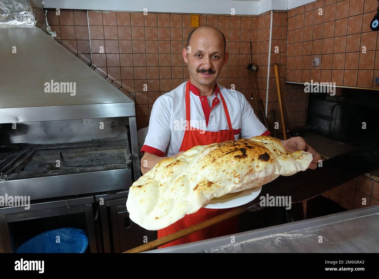 Caras de Turquía: Chef en la cocina Foto de stock