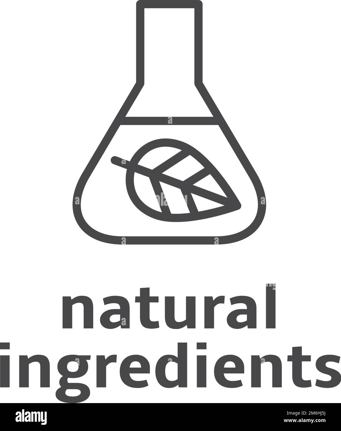 Etiqueta de ingredientes naturales. Ningún icono de producto químico Ilustración del Vector