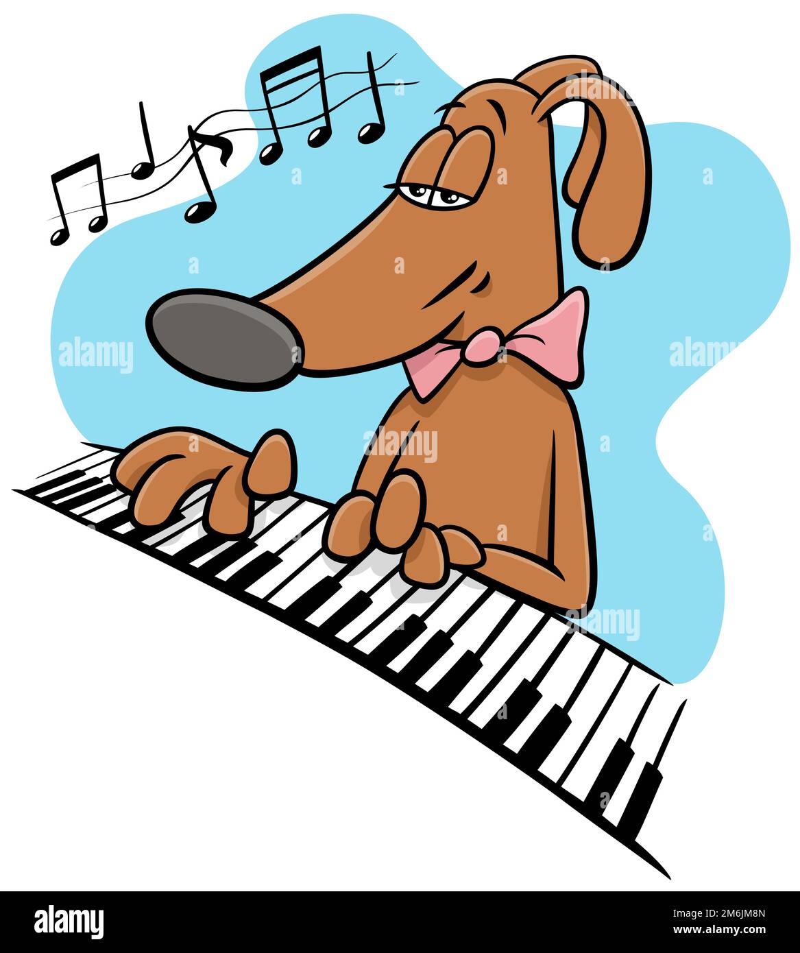 Dog playing piano Imágenes recortadas de stock - Alamy