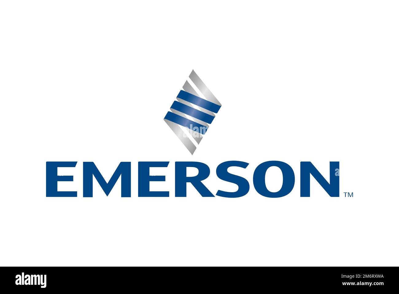 Emerson Electric, logotipo, fondo blanco Fotografía de stock Alamy