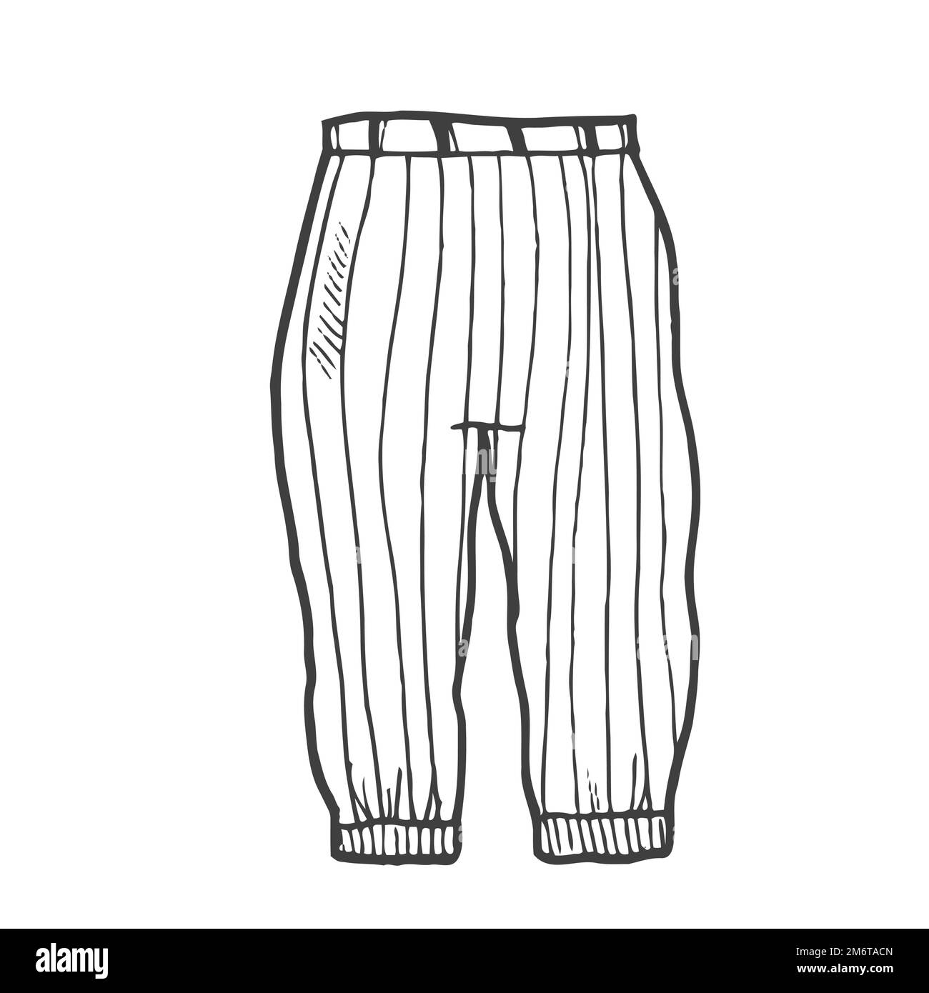 Uniforme de béisbol de fideos. Sportwear. Camiseta y pantalones. Vector Ilustración del Vector