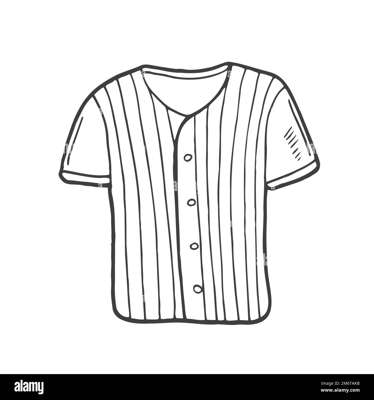 Uniforme de béisbol de fideos. Sportwear. Camiseta y pantalones. Vector Ilustración del Vector