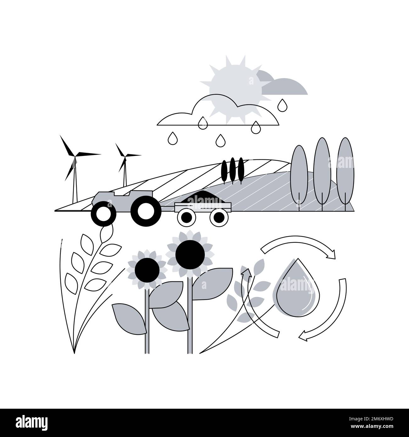 Agricultura Regenerativa Resumen Concepto Vector Ilustración Conservación Y Rehabilitación Del 3889