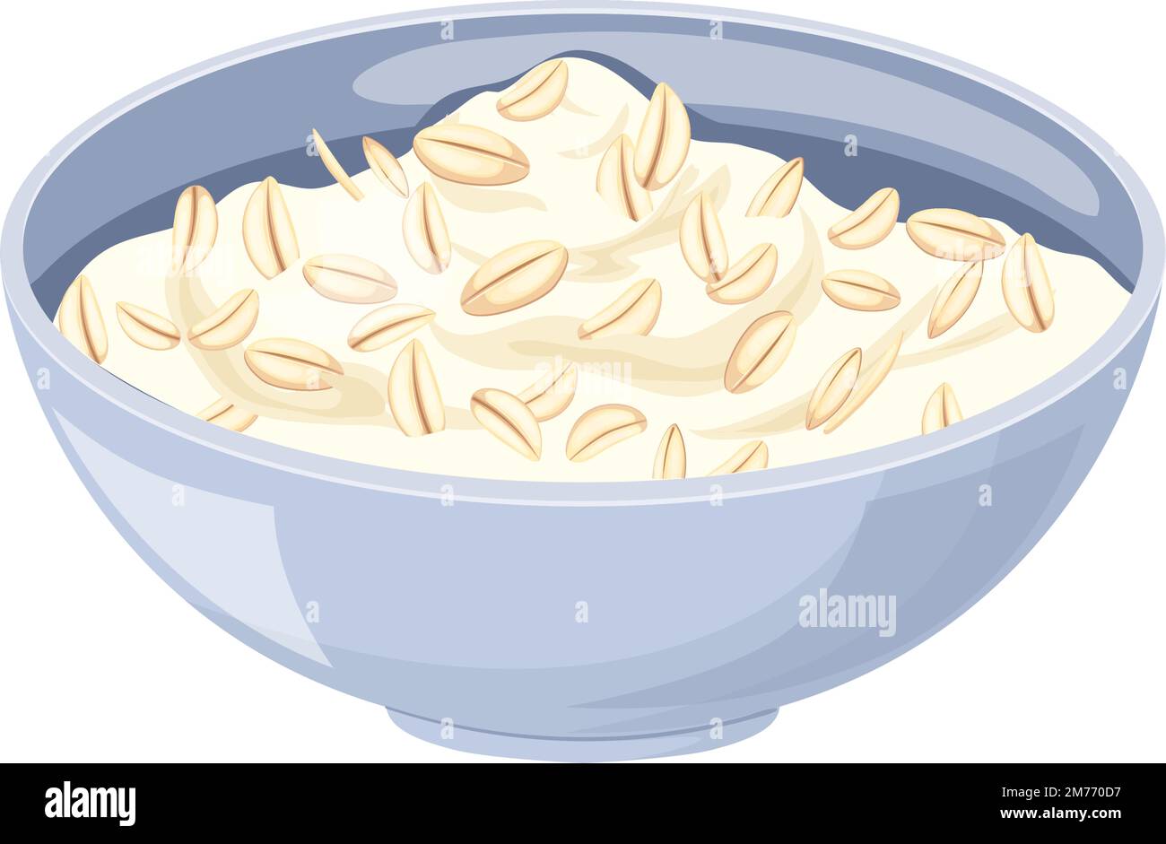 oatmeal bowl ilustración vectorial de dibujos animados Imagen Vector de