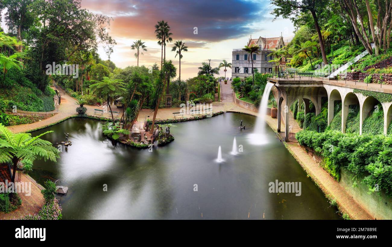 Isla de Madeira en Portugal, Monte Palace Garden Foto de stock