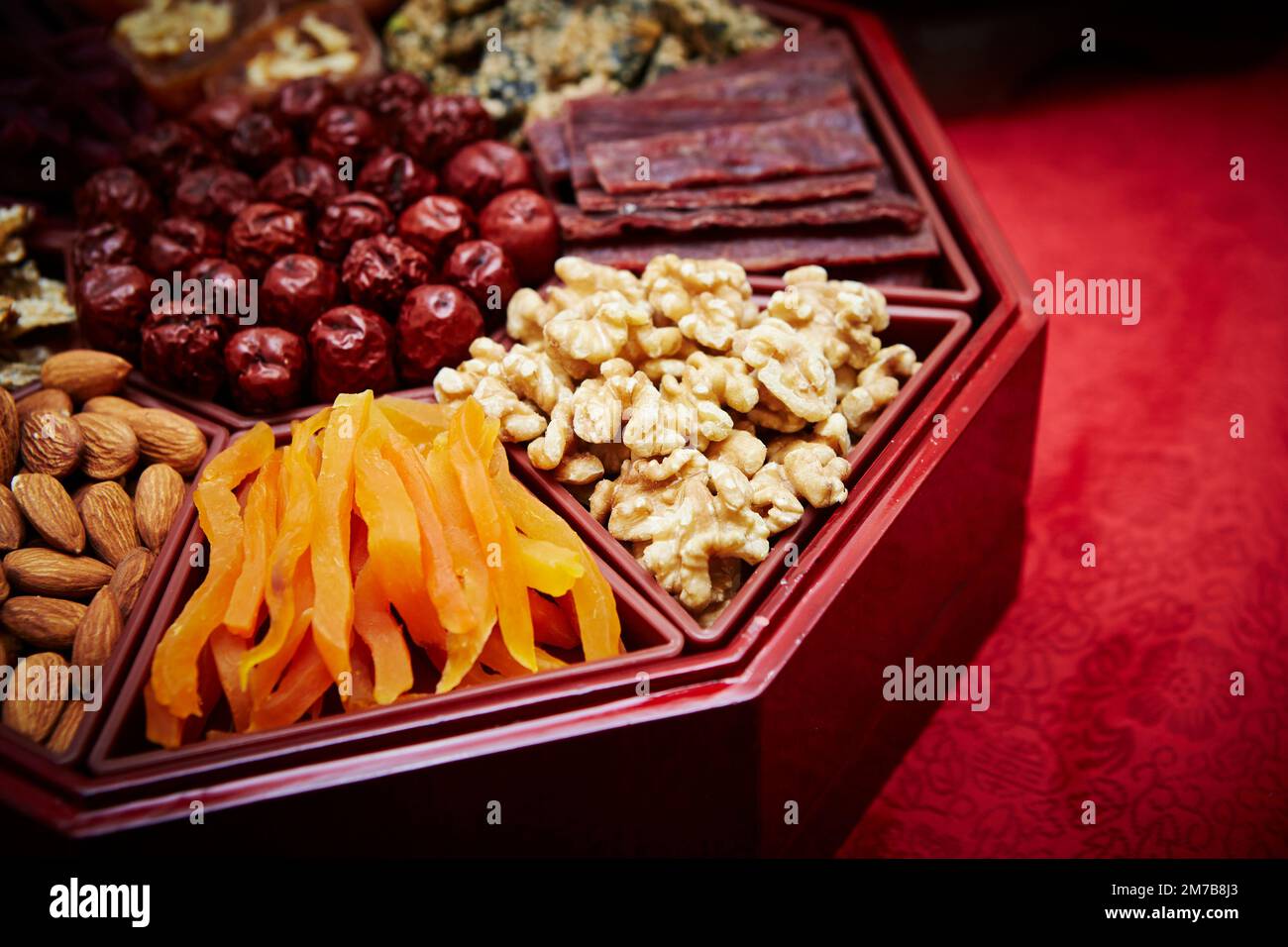 Comida tradicional coreana Pyebaek, comida tradicional coreana para bodas Foto de stock