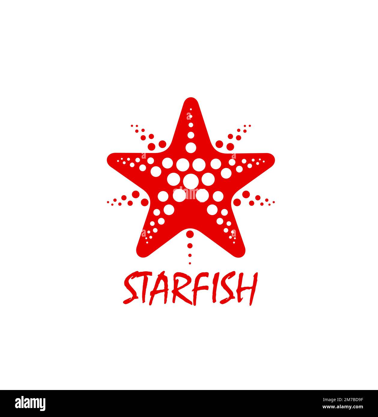 Estrella de mar o icono de pez estrella para marca, empresa o agencia,  vector emblema. Viaje de vacaciones de verano, club de playa y tour de  aventura icono de estrellas de mar,