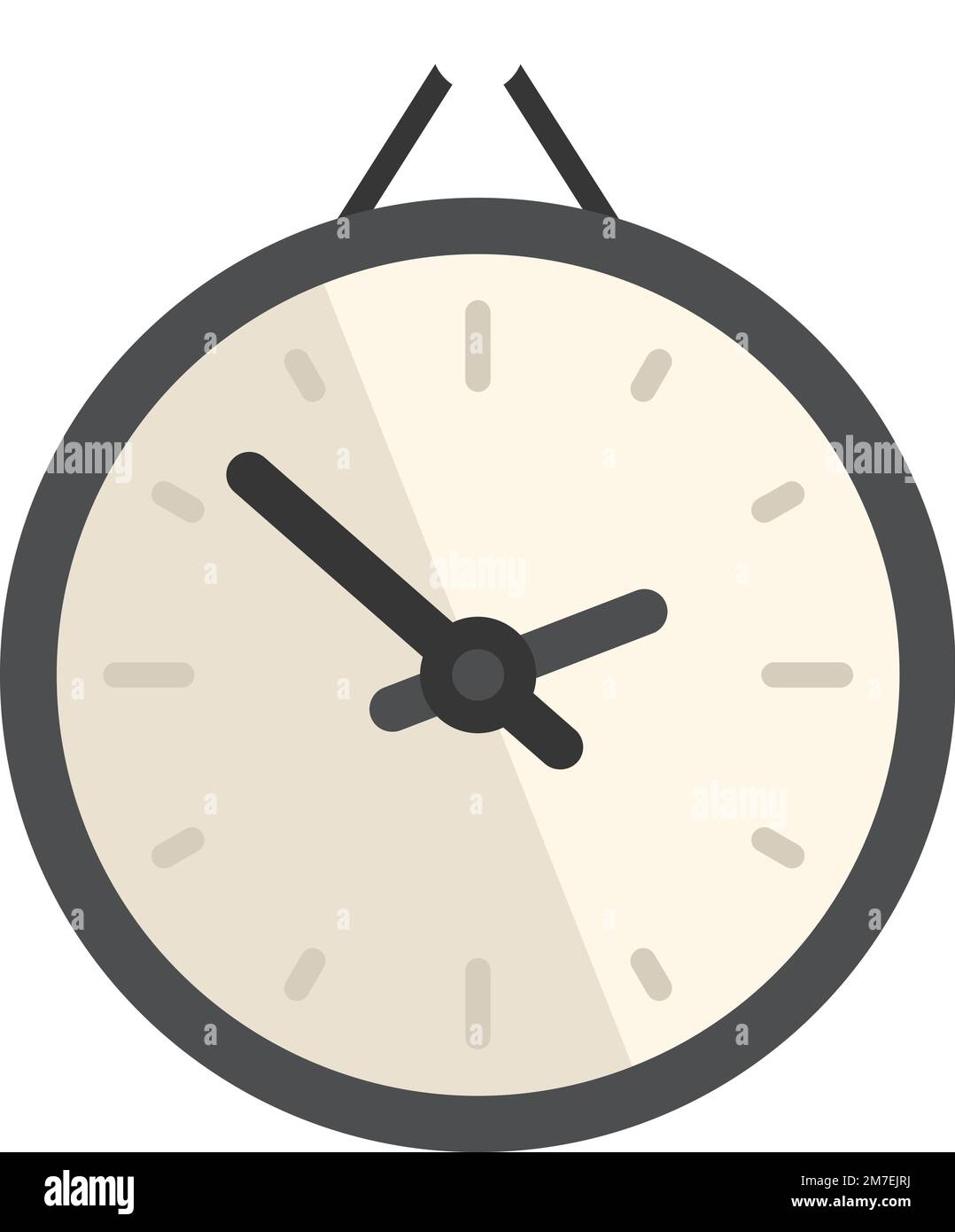 Icono de reloj de pared vector plano. Tiempo de trabajo. Control de trabajo  aislado Imagen Vector de stock - Alamy