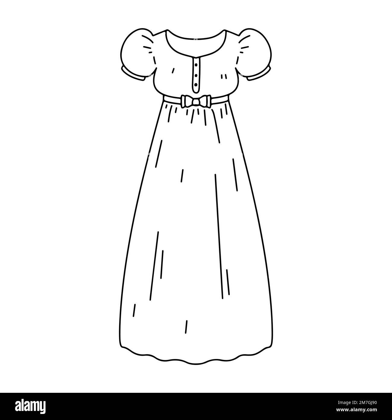 Teleférico Pino Belicoso Vestido antiguo en estilo doodle dibujado a mano. Estilo de dibujo Doodle,  dibujo de pluma de tinta, negro aislado sobre fondo blanco Imagen Vector de  stock - Alamy