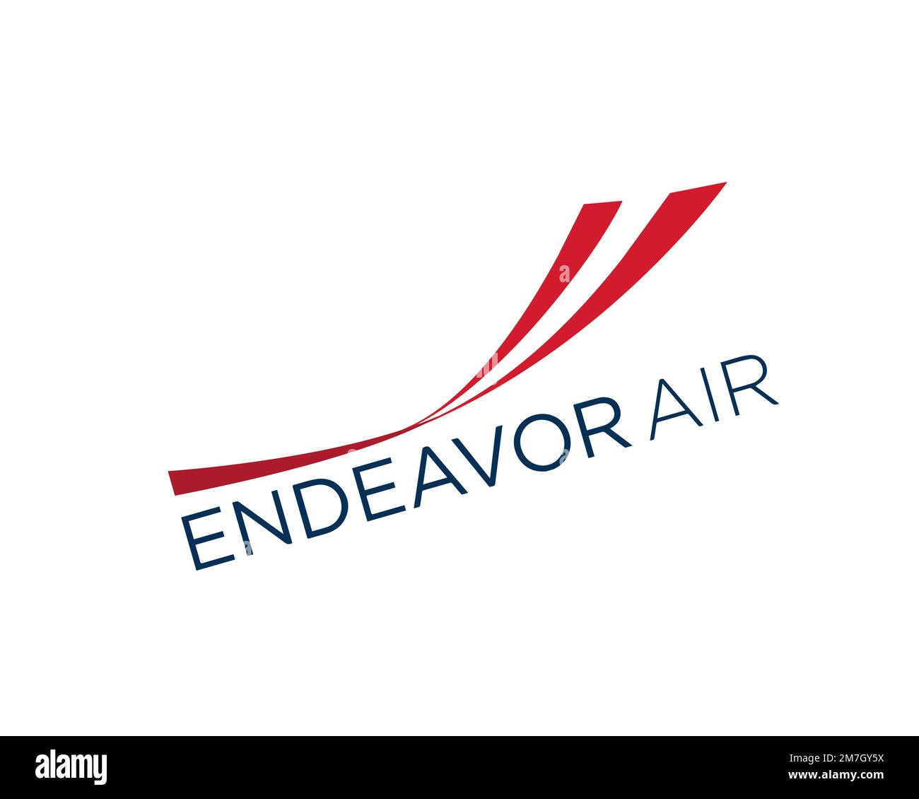 Endeavor Air, logotipo girado, fondo blanco Fotografía de stock - Alamy