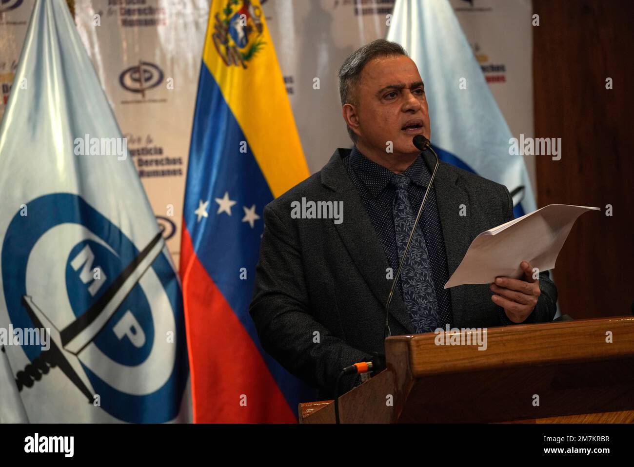 Venezuelan Attorney General Tarek William Saab announces the arrest