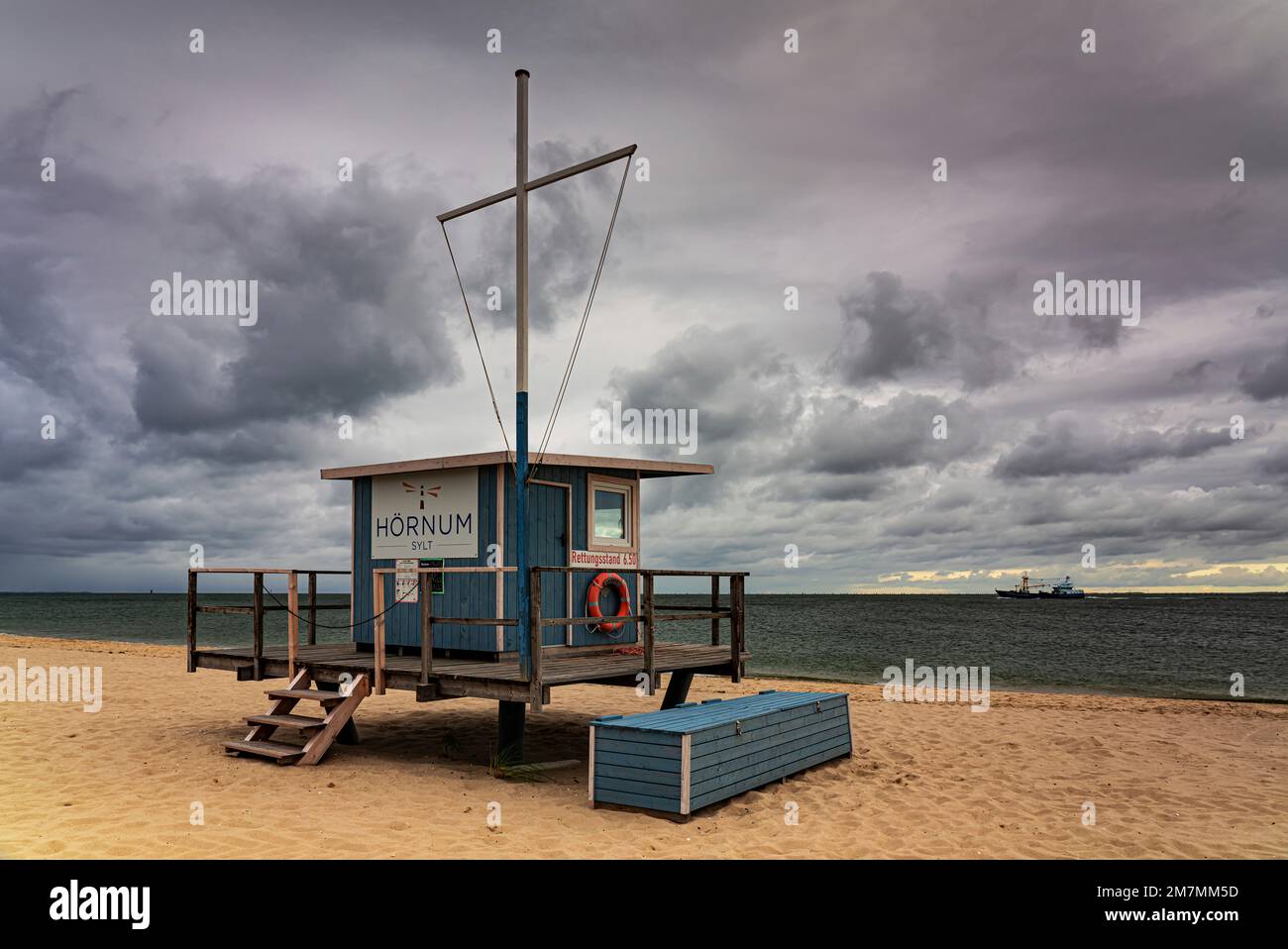 Playa impreesion en Hörnum, isla Sylt Foto de stock