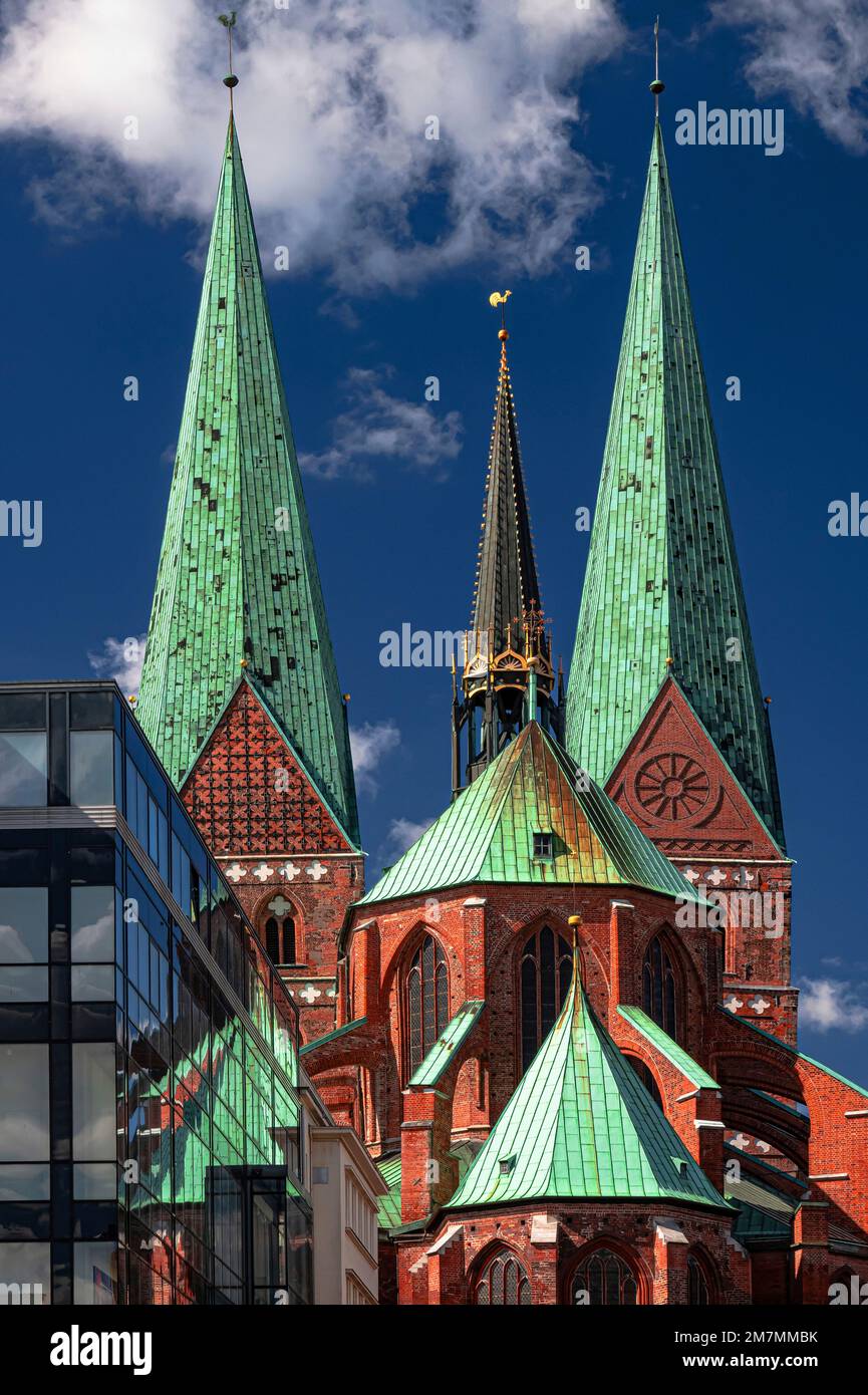 St Iglesia de María, Ciudad Vieja Lübeck Foto de stock