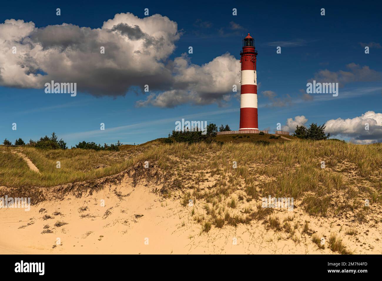 Faro de Wittdün, Isla del Mar del Norte Amrum Foto de stock