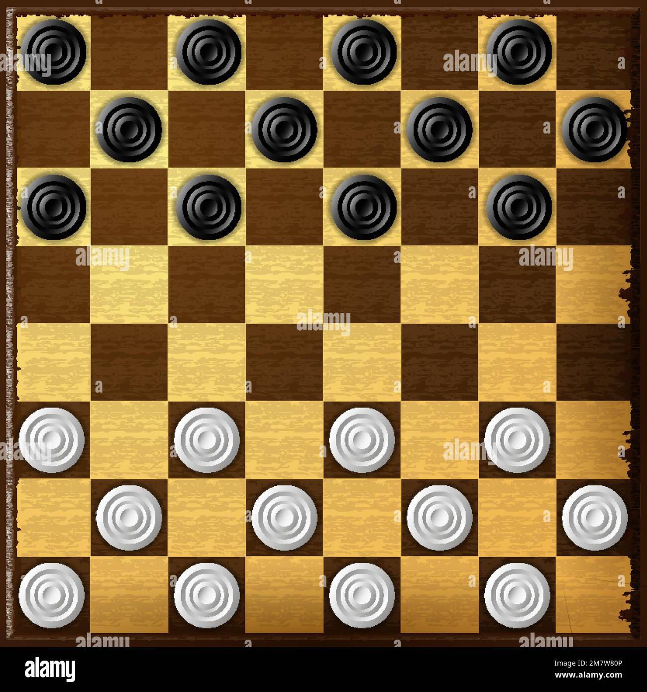 Comprobadores. Tablero de ajedrez. Juego de Checker. Ilustración vectorial.  EPS 10 Imagen Vector de stock - Alamy