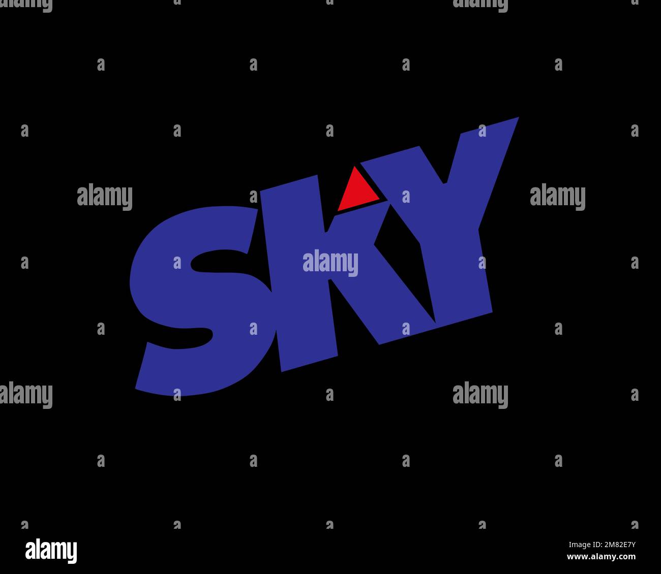 Sky Cable Corporation, logotipo girado, fondo negro Fotografía de stock -  Alamy