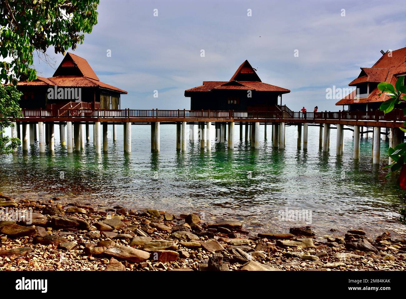 Berjaya Resort - casas sobre el agua - Langkawi - Malasia - Foto de stock