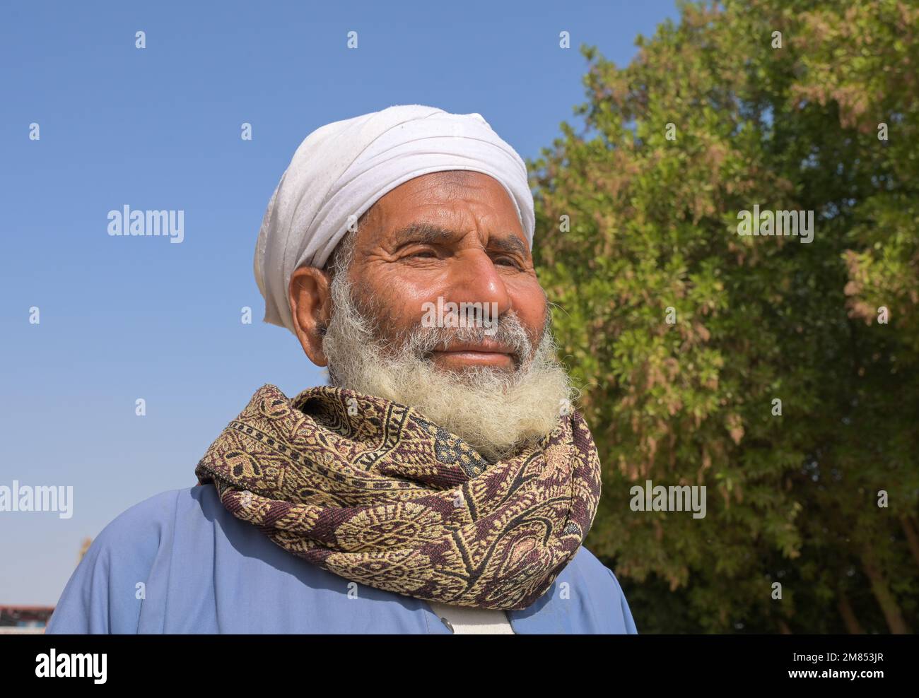 Retrato Alter Mann, Ägypten Foto de stock