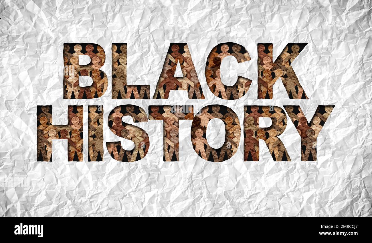 Símbolo del mes de la historia negra como una celebración cultural de la diversidad y las culturas africanas como una celebración multicultural. Foto de stock