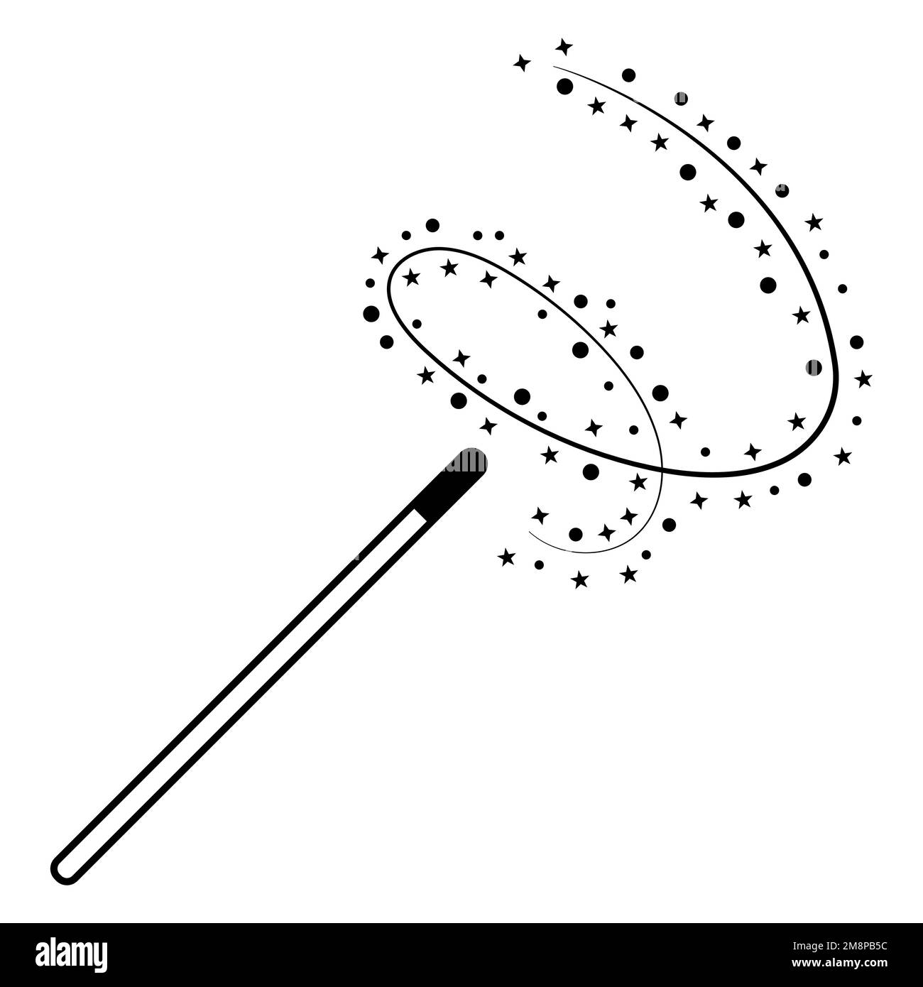 Logotipo de varita mágica, icono de la estrella del palo, truco(06)