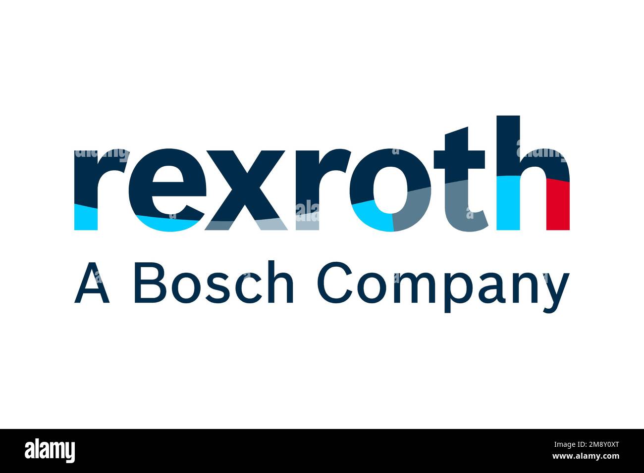 Bosch Rexroth, Logo, El fondo blanco Foto de stock