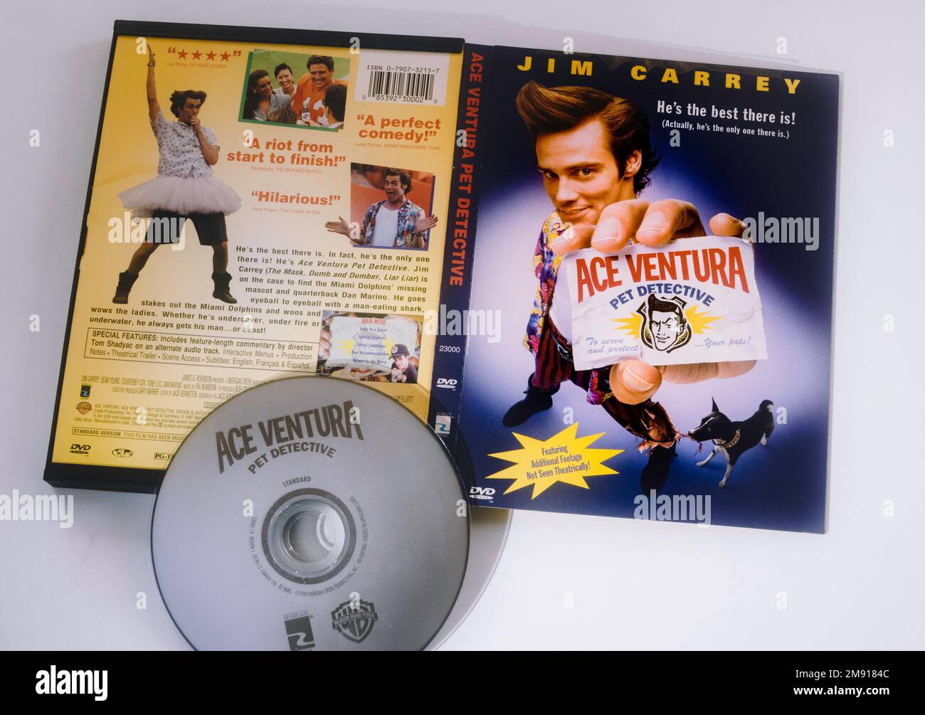 Bodegón del DVD 'Ace Ventura, Pet Detective' lanzado en 1994, Estados  Unidos Fotografía de stock - Alamy
