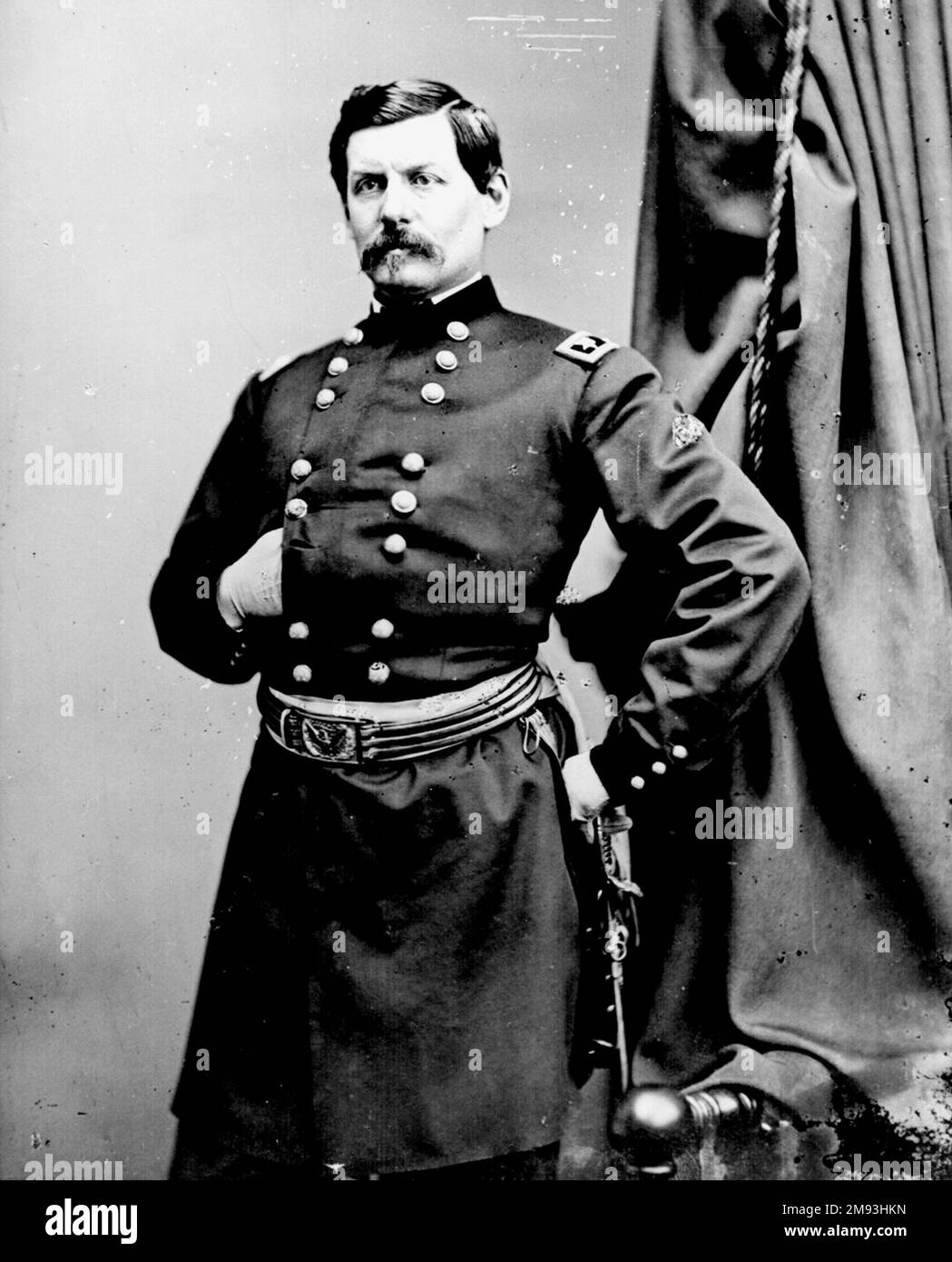 El General de División George B. McClellan que comandó el Ejército de los Potomac, además de servir como General al mando del Ejército de los Estados Unidos durante la Guerra Civil Americana Foto de stock