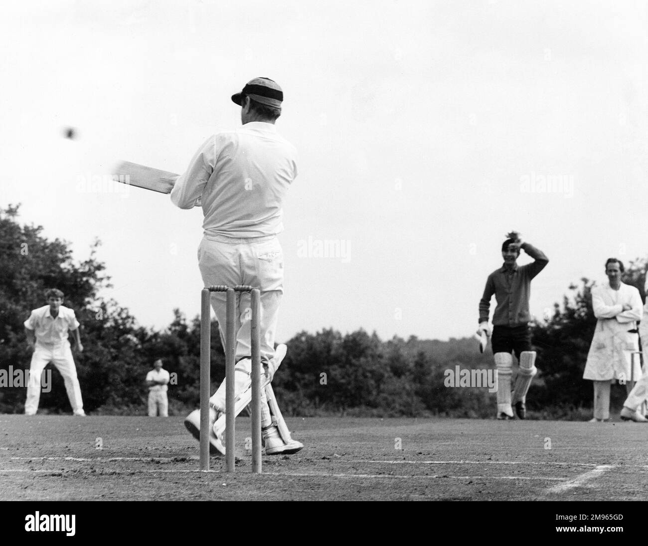 Un juego de cricket. Foto de stock