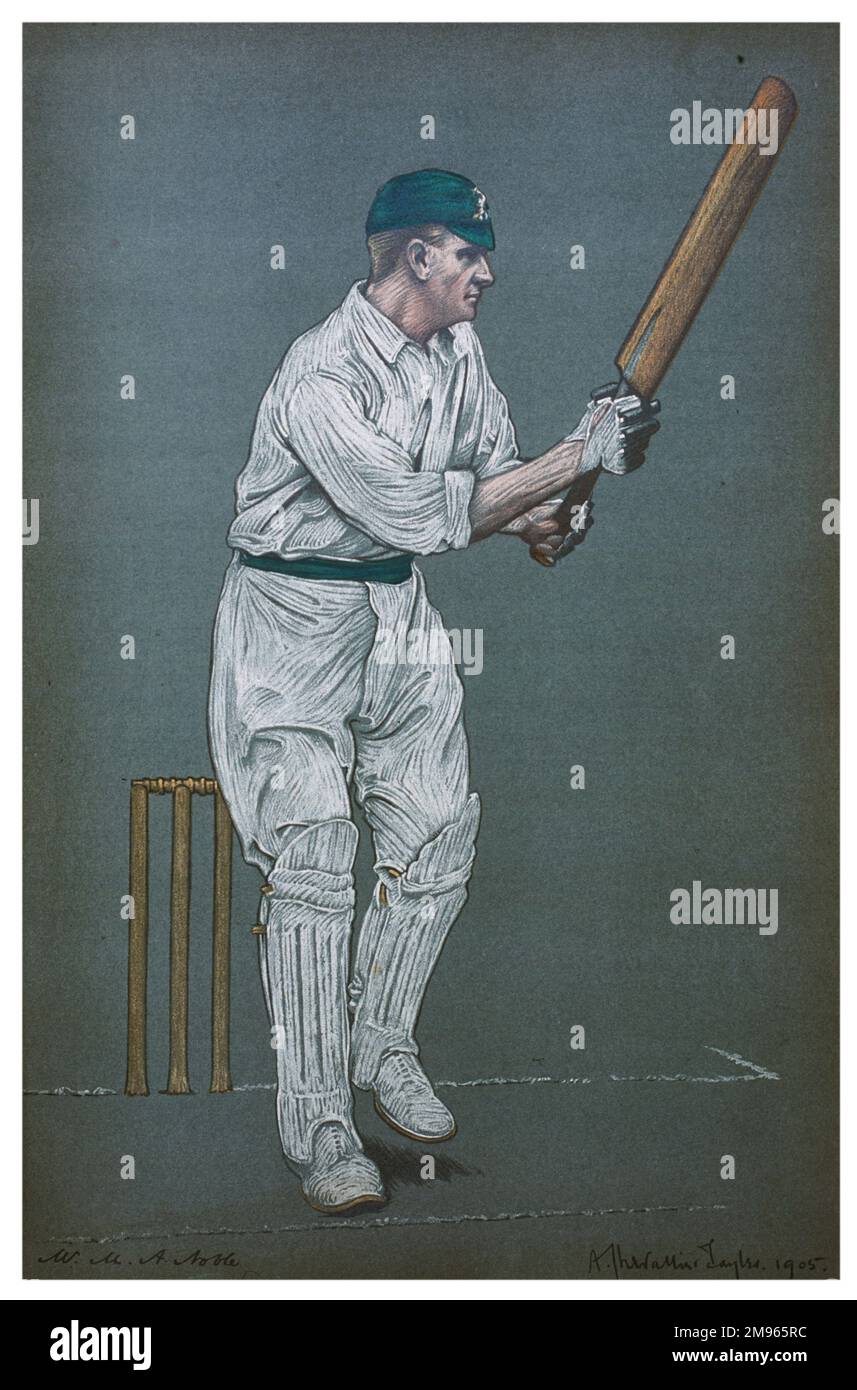 Montagu Alfred Noble - cricketer australiano. Capitán del equipo de Australia que viajó en 1905 Foto de stock