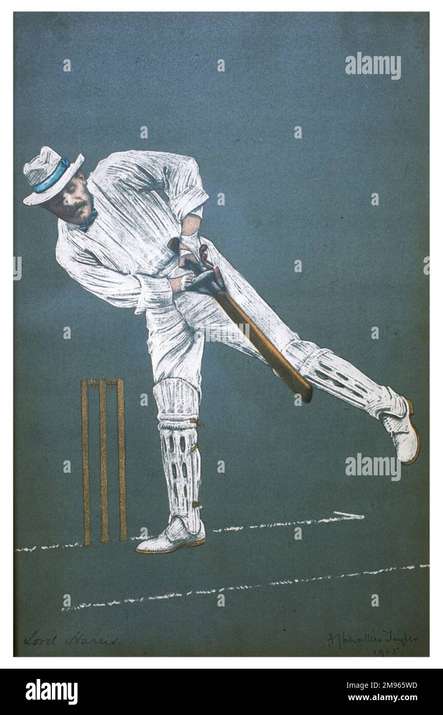 Lord Harris - jugador de críquet para Kent y capitán del equipo de Inglaterra que recorrió Australia en 1879 Foto de stock