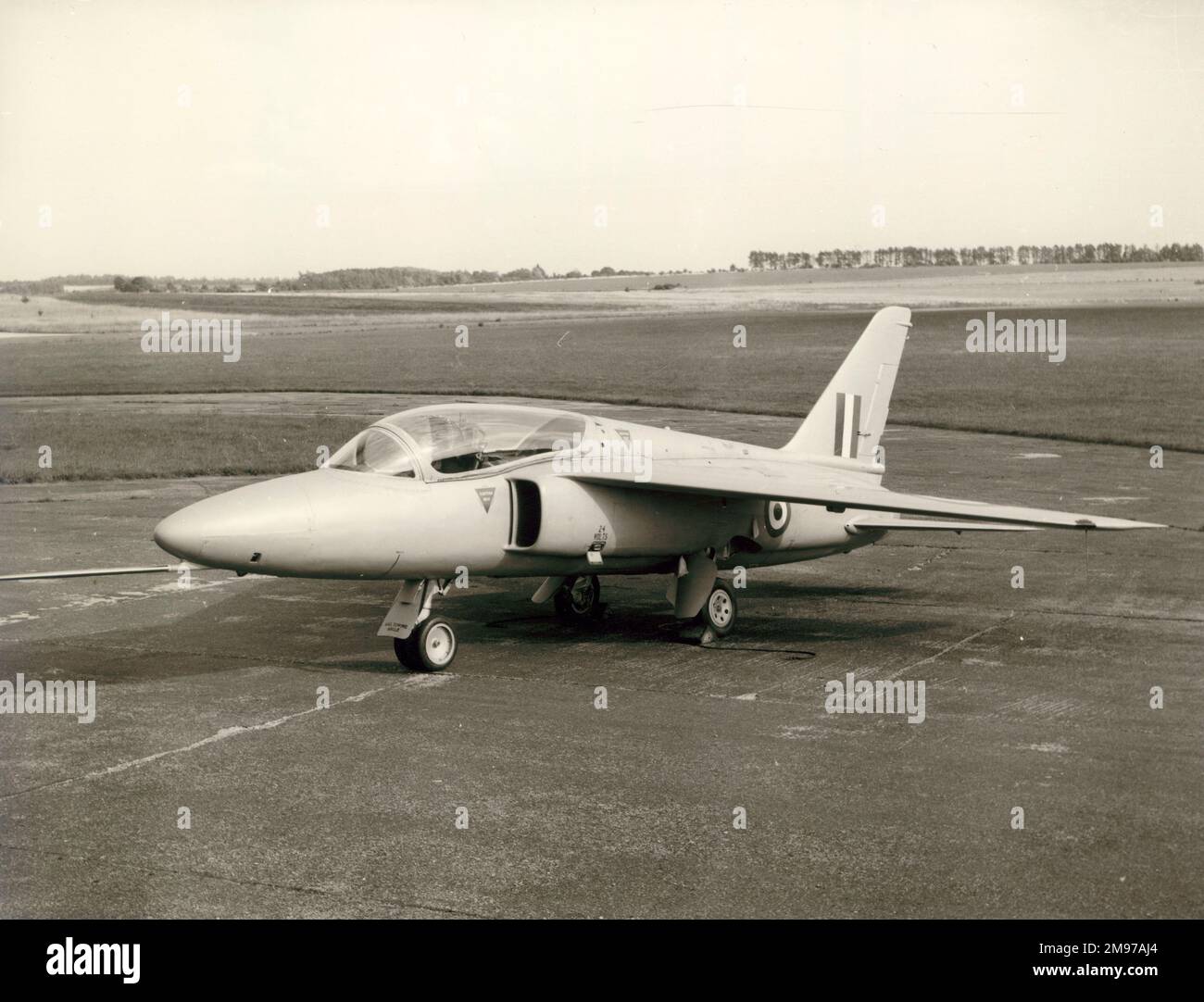 Folland Fo144 Gnat T1 antes de su primer vuelo en Chilbolton. Foto de stock
