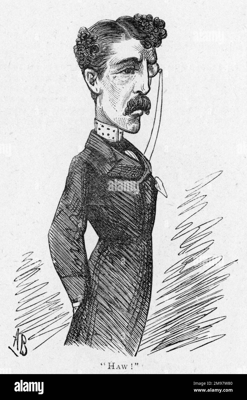 Caricatura del actor y director inglés Sir Squire Bancroft (1841-1926) -- Haw! Foto de stock