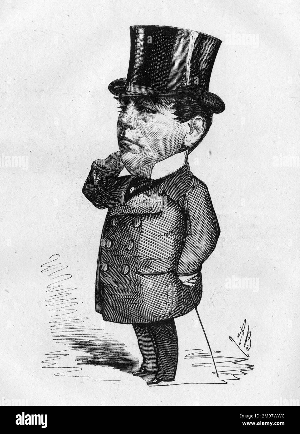 Retrato de Harry Cox (Oliver James Bussley, ?1841-18??), actor inglés. Foto de stock